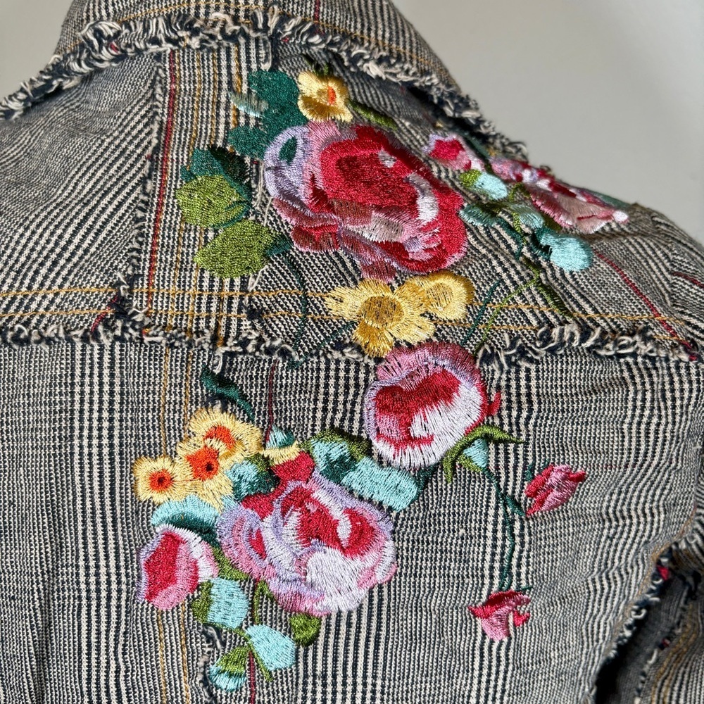 Paparazzi by Biz Floral Embroidered Women's Jacket Size Small - Picture 4 of 10